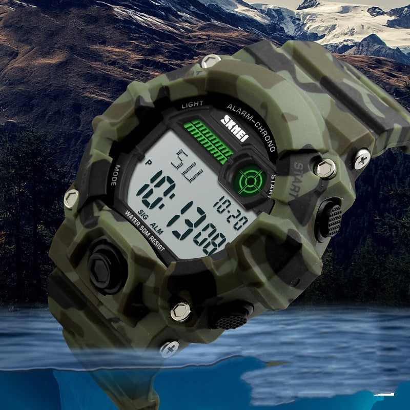 Stylish And Versatile Waterproof Men's Sports Electronic Watch