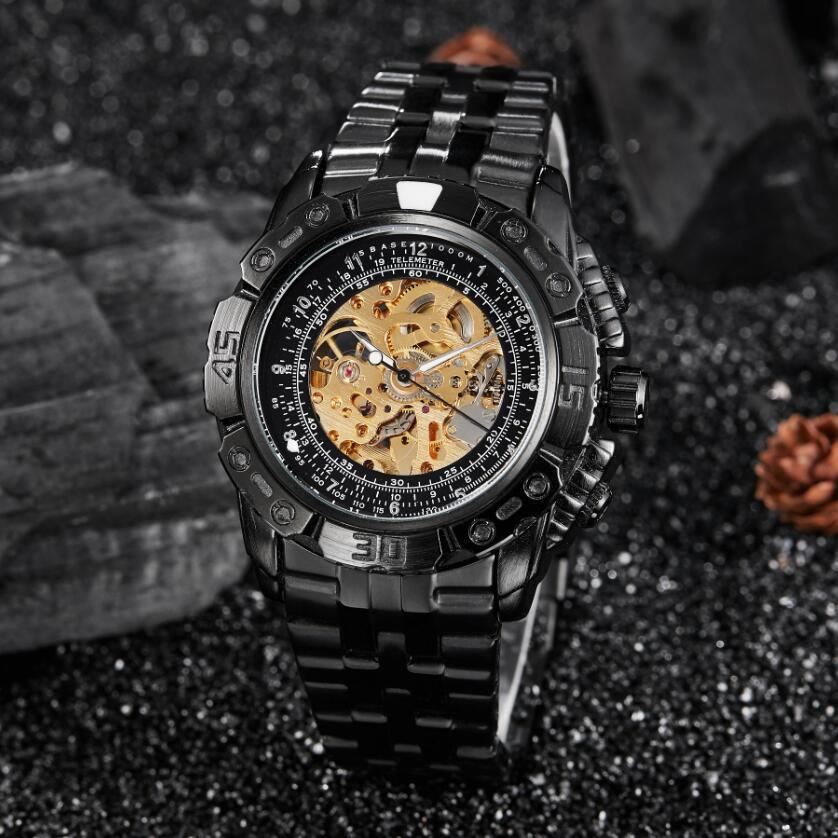 Men's Luxury Automatic Mechanical Watch All-steel Hollow Watch