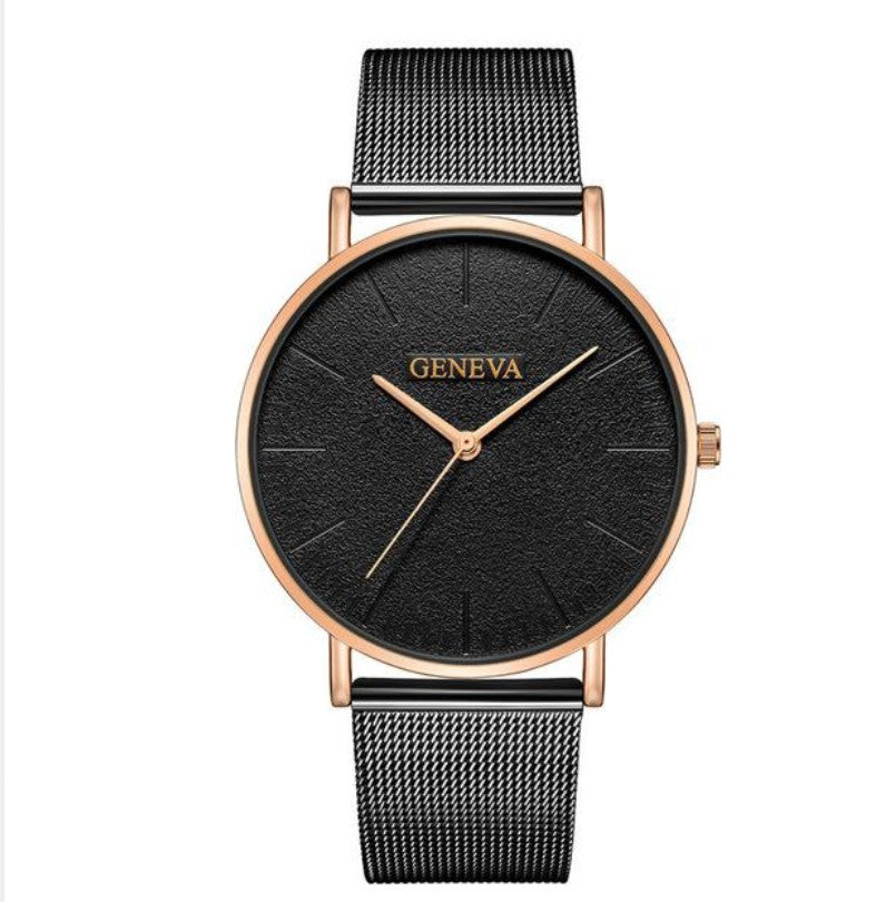 Mesh belt alloy ultra-thin quartz watch