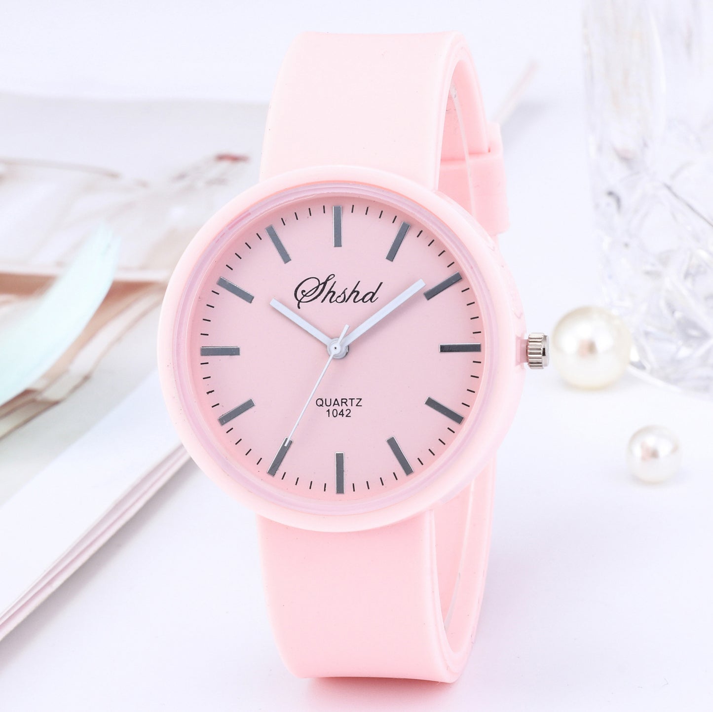 Girls Casual Candy Color Jelly Watch Students