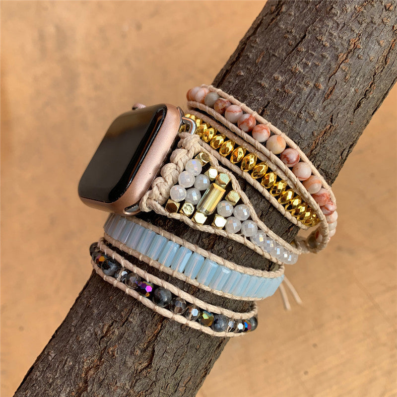 Natural Stone Winding Watch Strap Multilayer Braiding