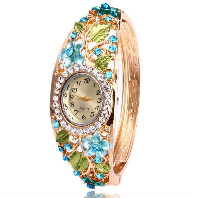 Flower diamond bracelet watch ladies bracelet watch