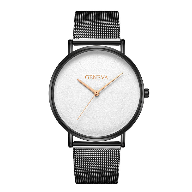 Mesh belt alloy ultra-thin quartz watch