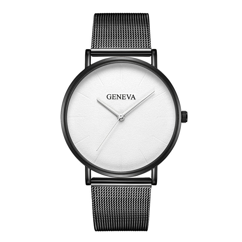 Mesh belt alloy ultra-thin quartz watch