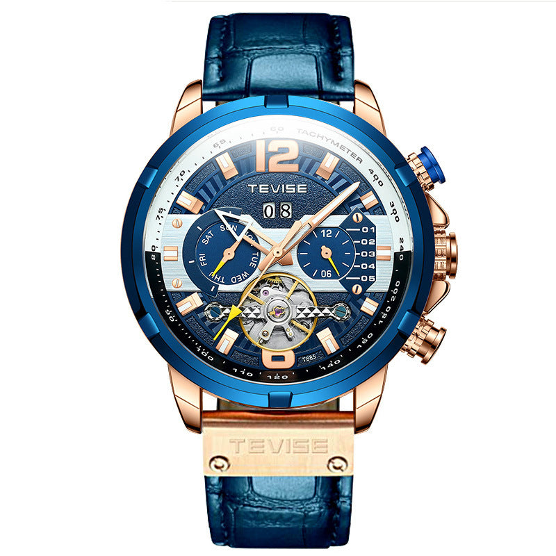 Automatic waterproof multifunctional men's mechanical watch