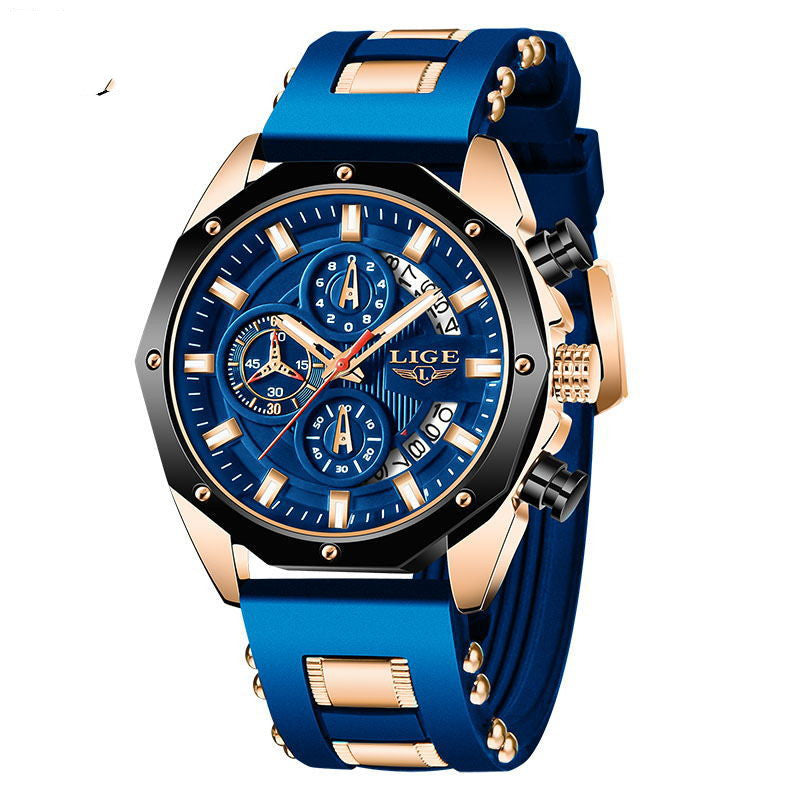 Fashion Mens Watches Top Brand Luxury Silicone Sport Watch