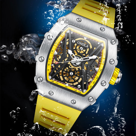 Fashion Sports Automatic Mechanical Watch Silicone Band
