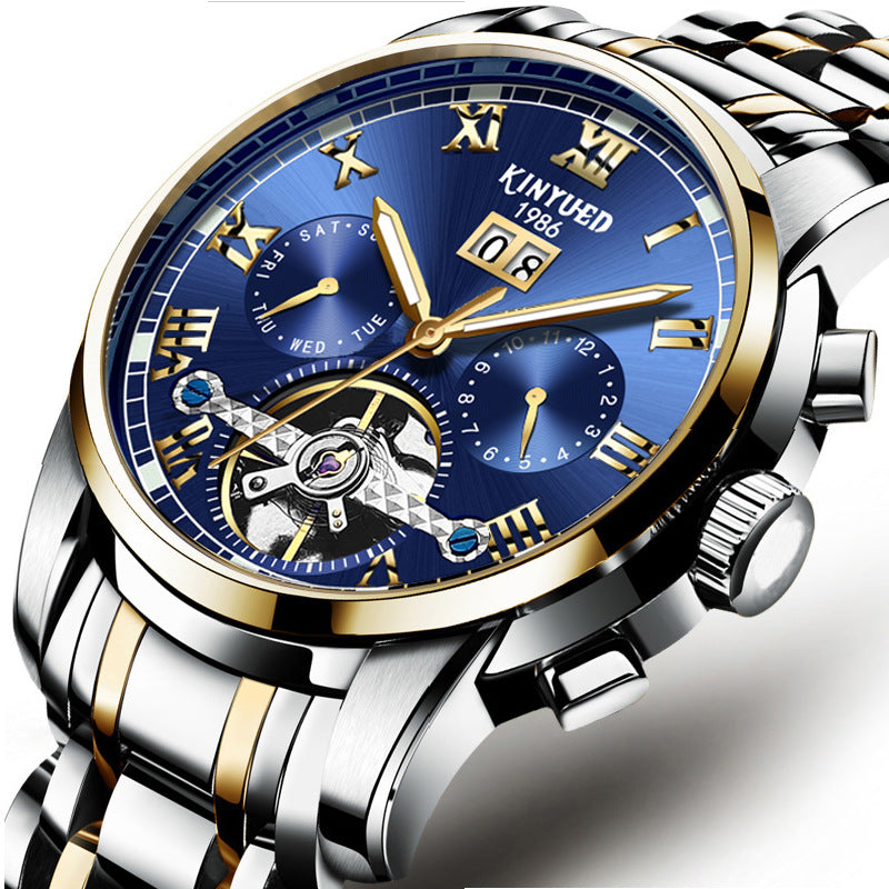 Solid stainless steel mechanical watch