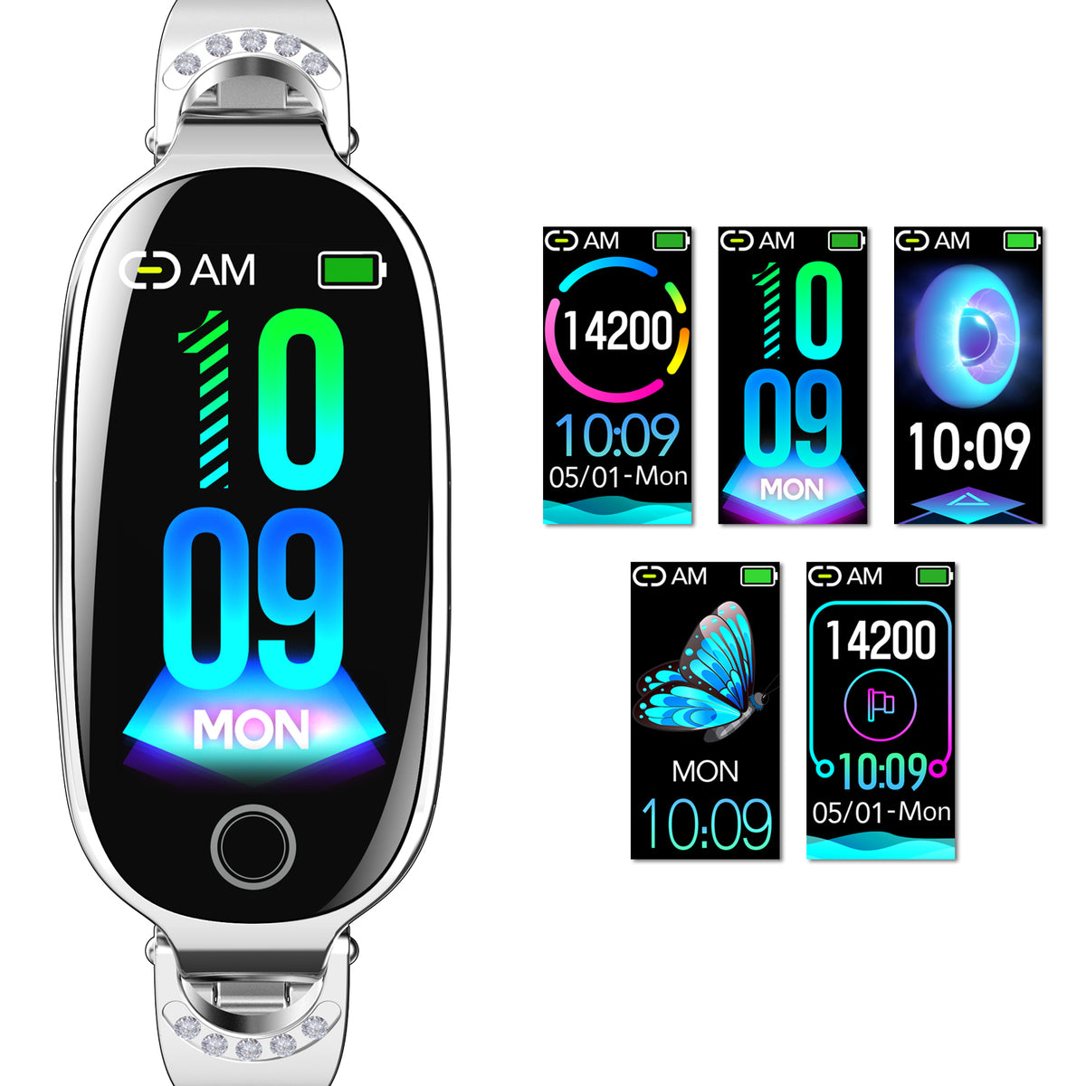 Gold Smartwatch For Women Compatible Blood Pressure