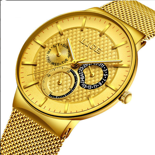 Men's New Ultra-Thin 6 Pin Mesh Waterproof Fashion Quartz Watch