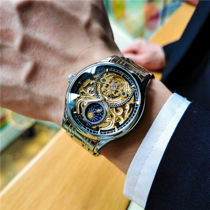 Men's Luminous Hollow Out Fully Automatic Mechanical Watch