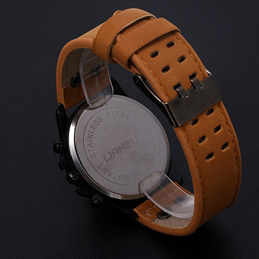 Simple business belt quartz watch