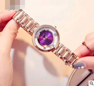 Wheeled rhinestone watch quartz dial watch fashion temperament female watch ladies belt