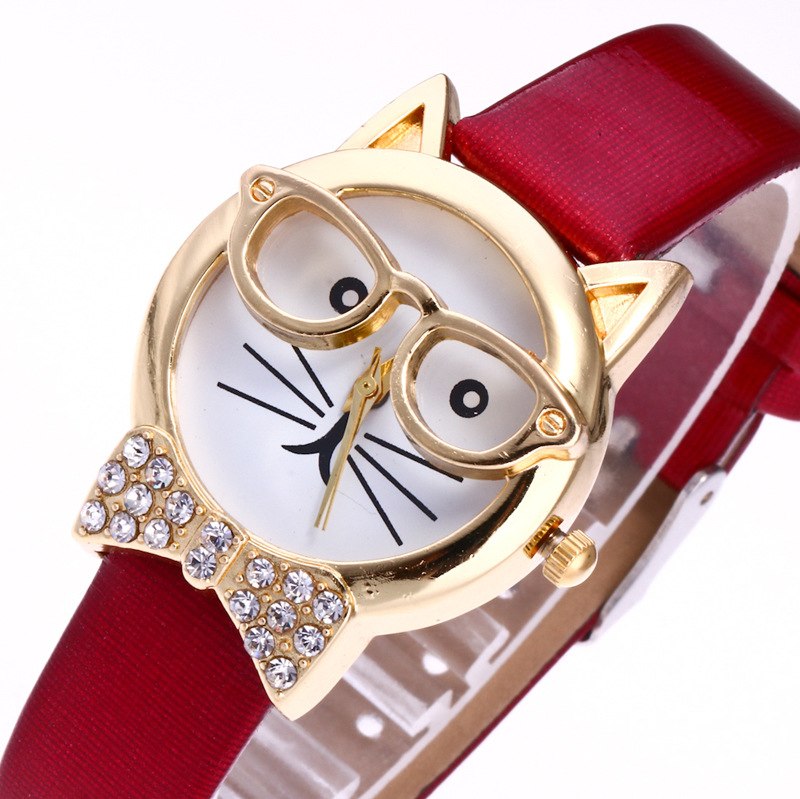 Light board mechanical cat glasses watch