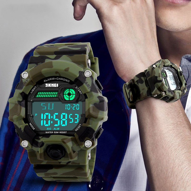 Stylish And Versatile Waterproof Men's Sports Electronic Watch