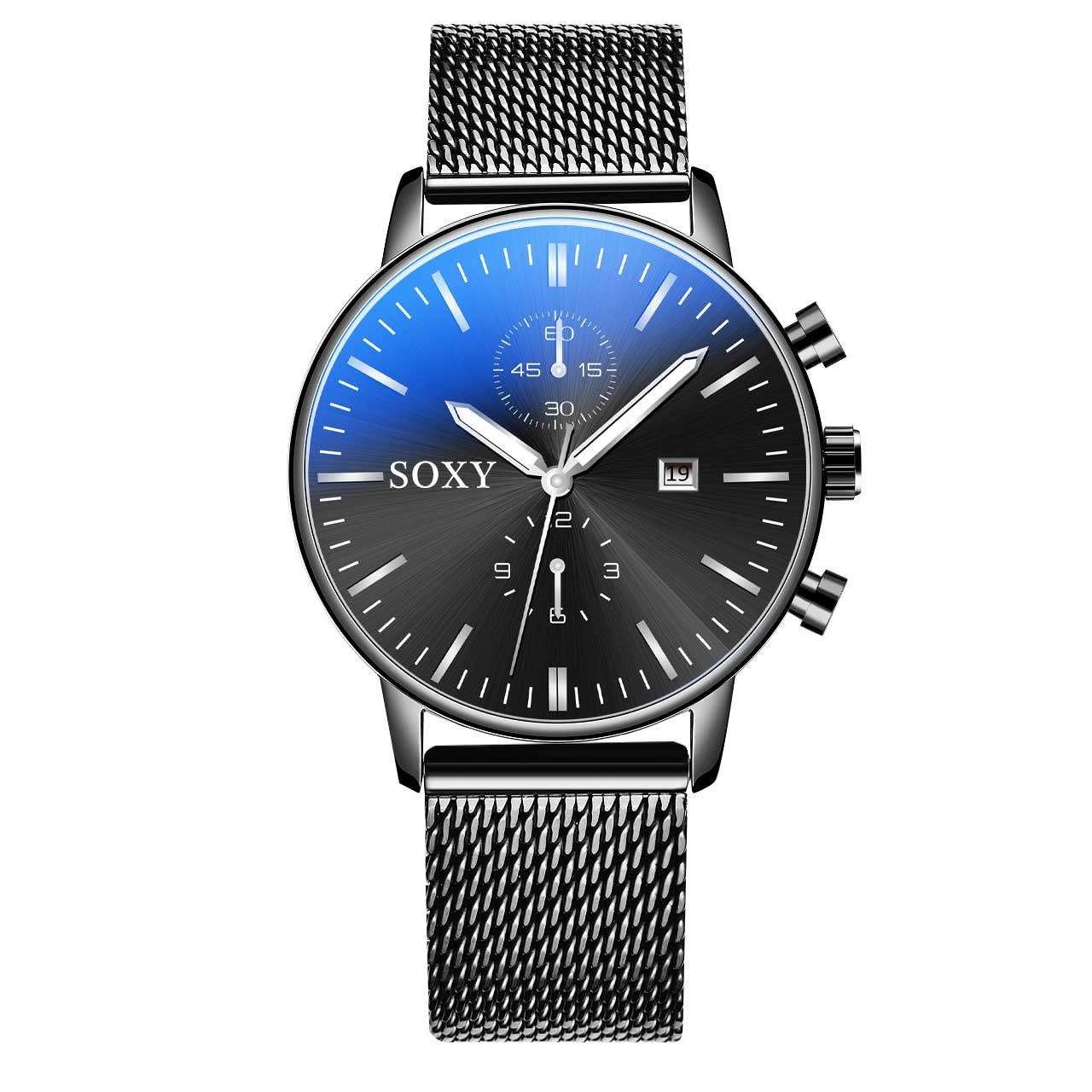 Men's mesh belt watch