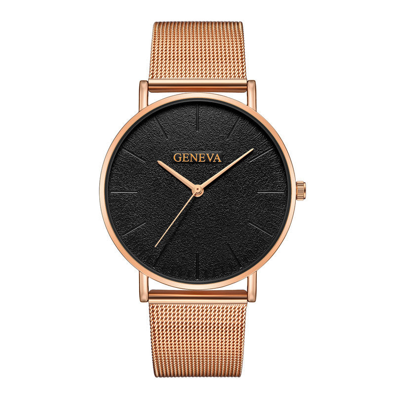 Mesh belt alloy ultra-thin quartz watch