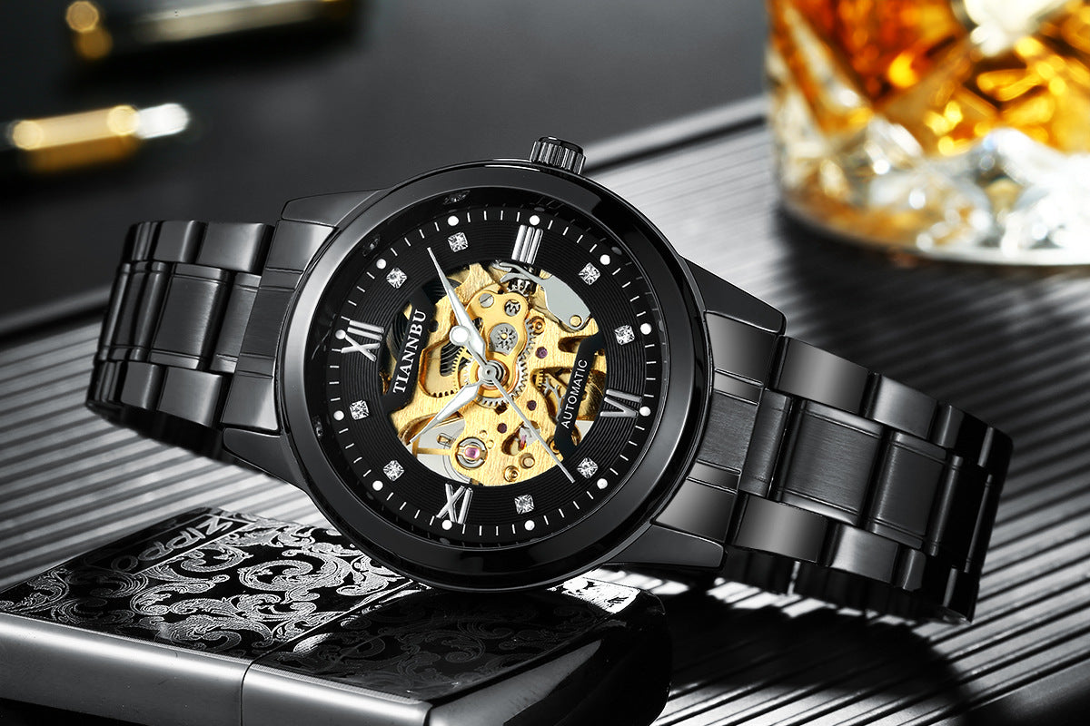 Luminous automatic mechanical men's watch