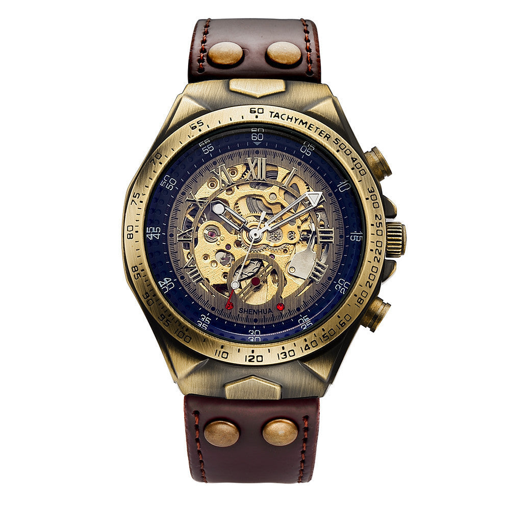 Fashion Men's Casual Bronze Automatic Mechanical Watch