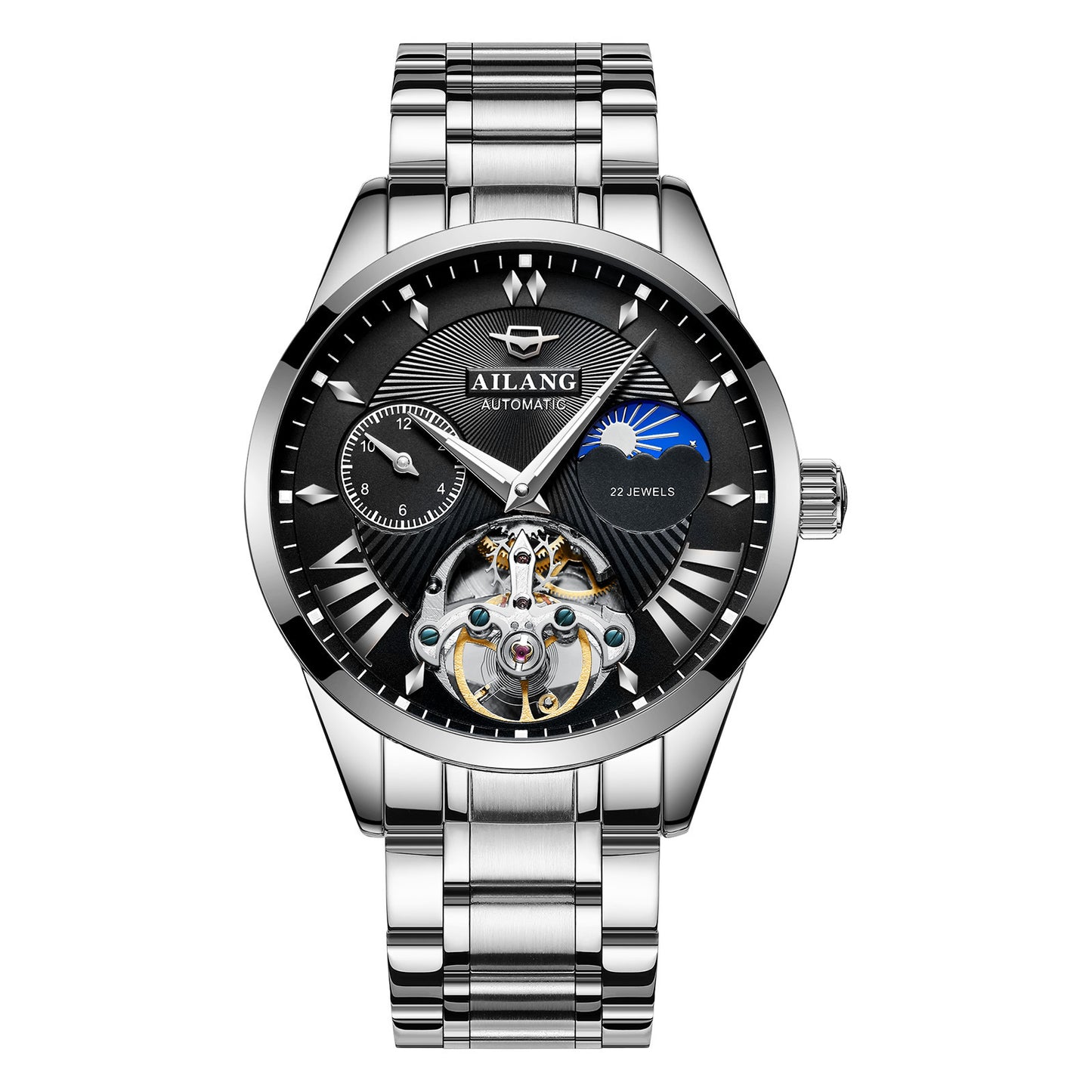 Popular Men's Automatic Mechanical Watch Waterproof Skeleton