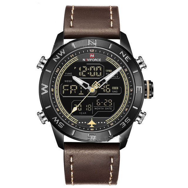 NAVIFORCE 9144 Fashion Gold Men Sport Watches Mens