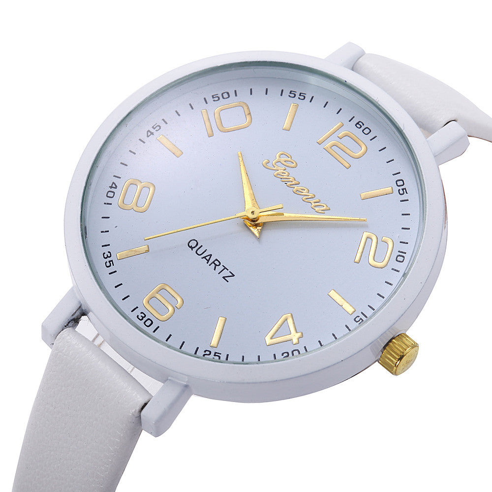 Ultra-thin Ladies Thin Belt Watch Elegant Classic Digital Female Student Quartz