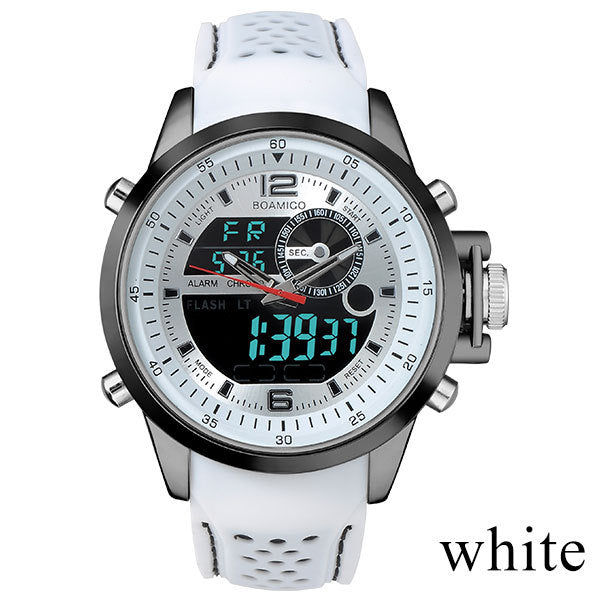 Men's Dual Display Electronic Quartz Watch