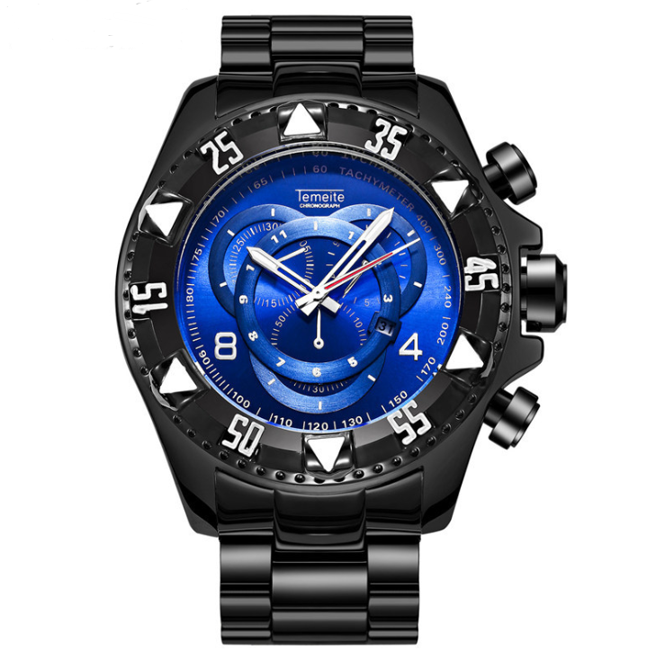 Explosion models watch men's fake three-eye luminous large