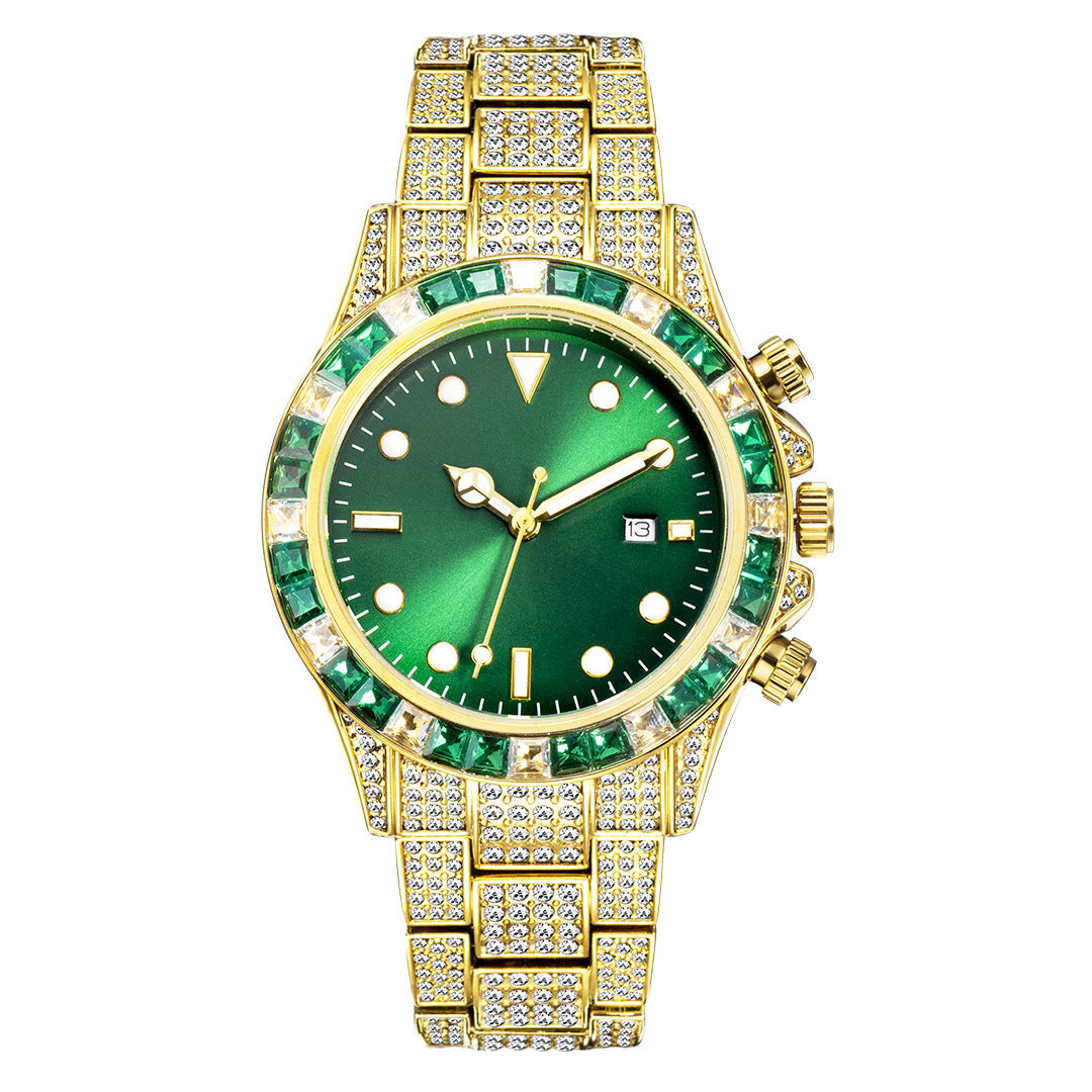 High-grade Diamond-encrusted Di Tone Full Diamond-green