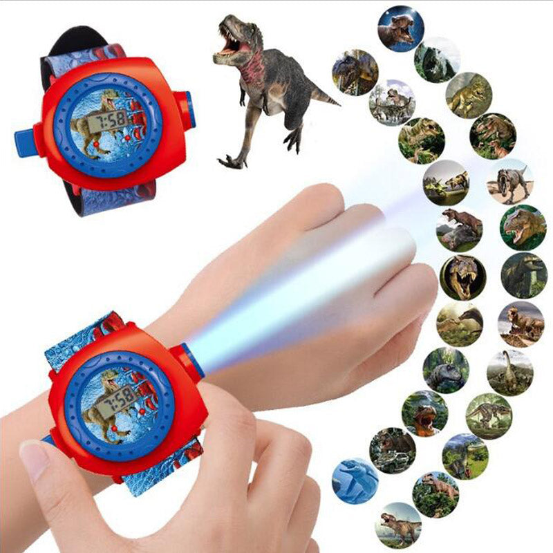 Cartoon Electronic Watch 3D Dinosaur 24 Picture Projection Watch