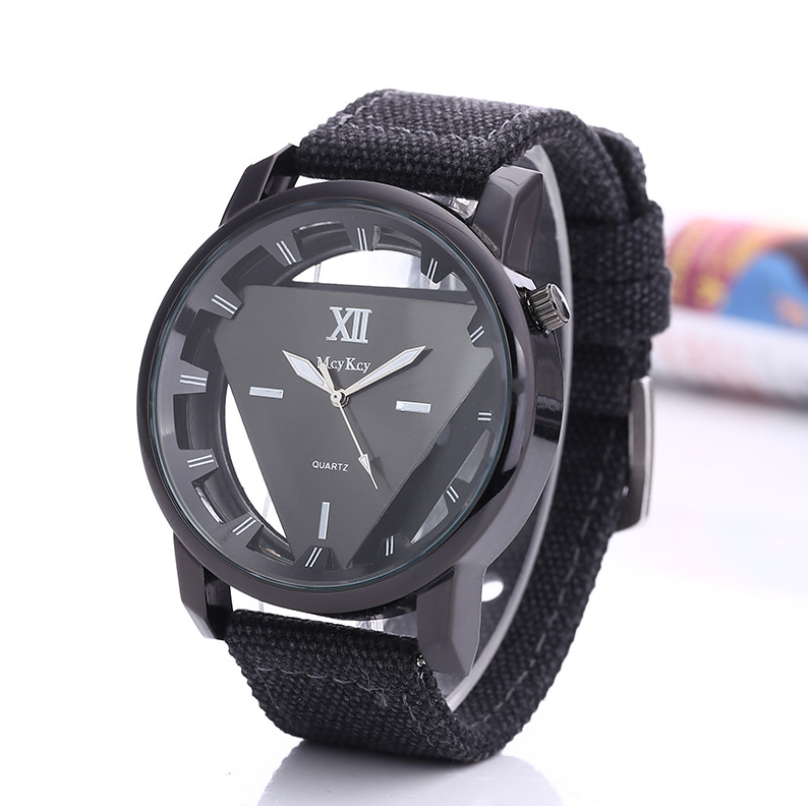 Factory direct fashion quartz watch men's canvas belt