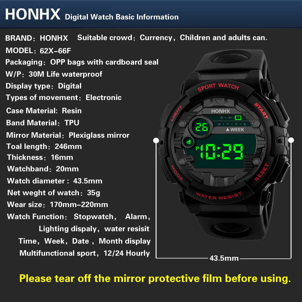 Electronic watch for boys and girls