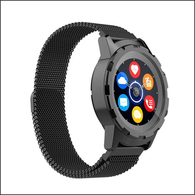 Stainless Steel Full Touch Heart Rate Exercise Pedometer Smart Watch