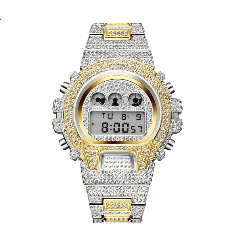 High-end full diamond waterproof men's watch