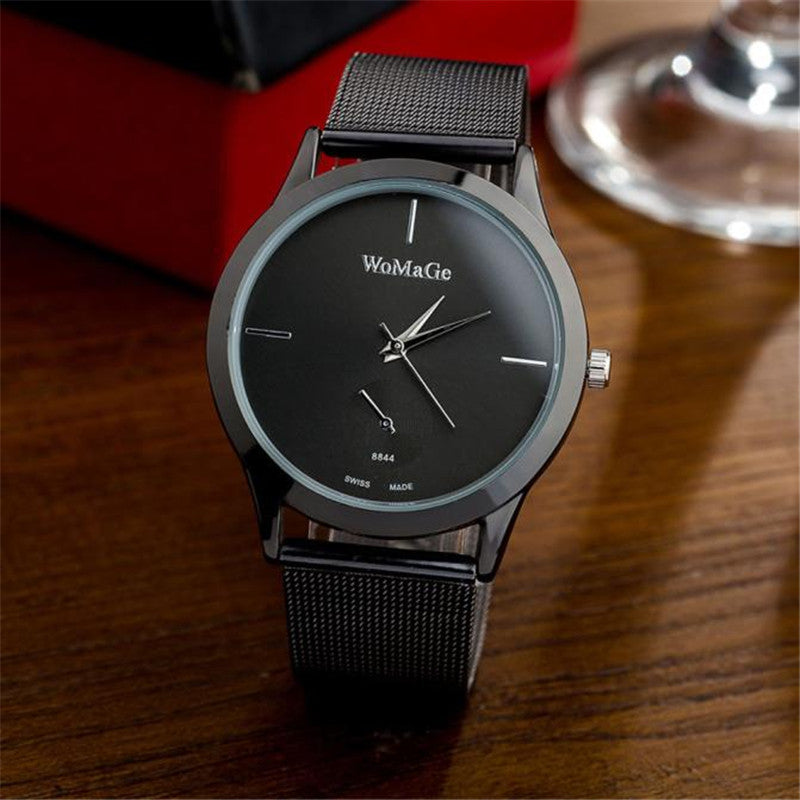 Fashion Alloy Belt Mesh Watch Unisex women's watches