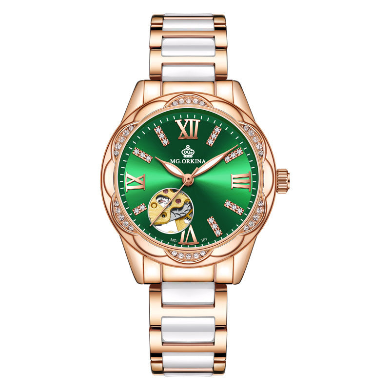 Fashion Rome Automatic Mechanical Waterproof Luminous Watch