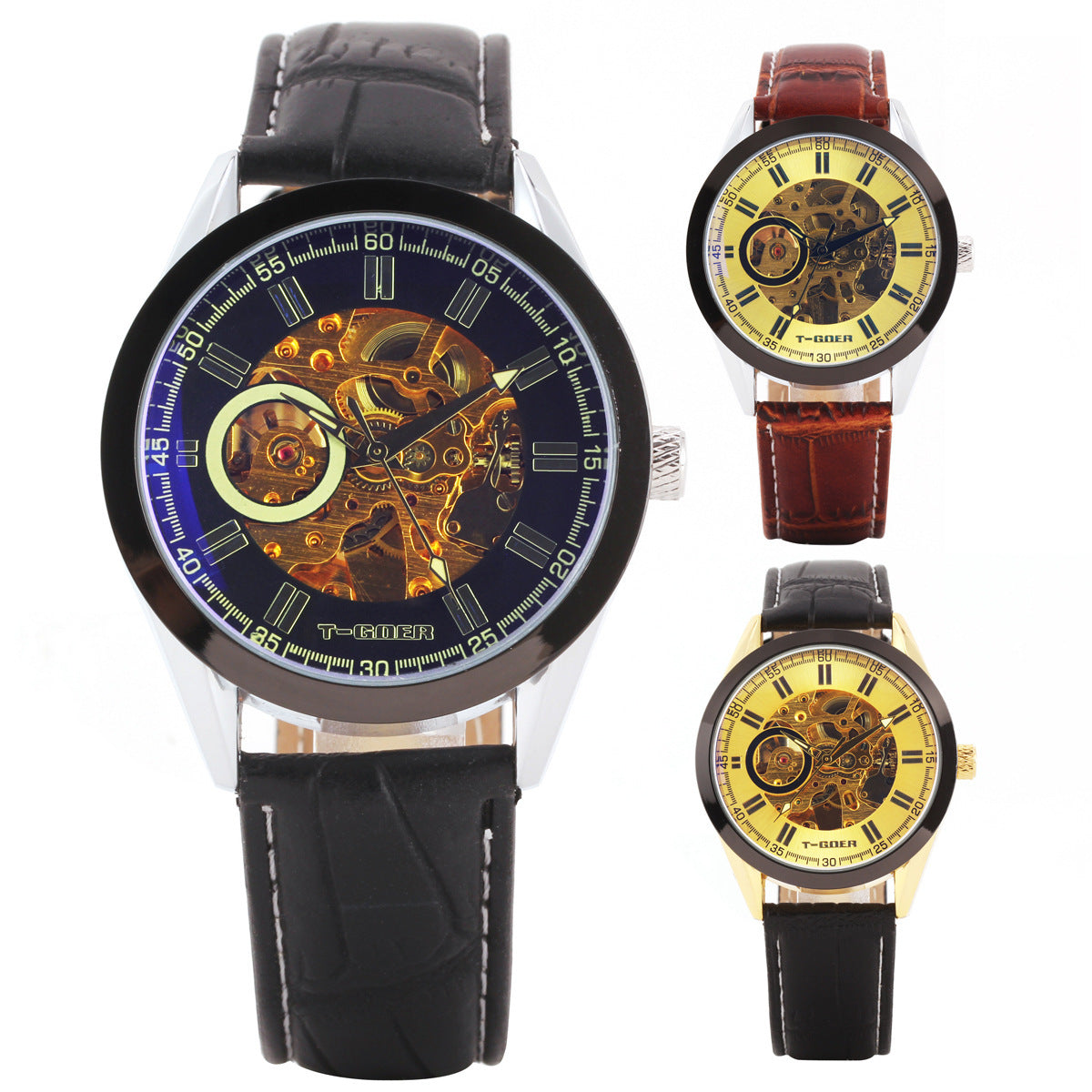 Hollow Circular Pointer Type Automatic Mechanical Watch