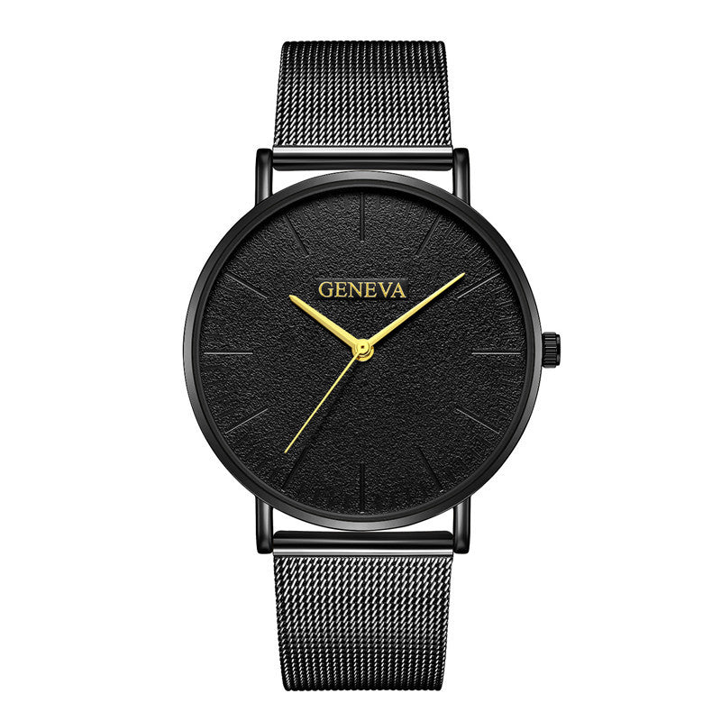 Mesh belt alloy ultra-thin quartz watch