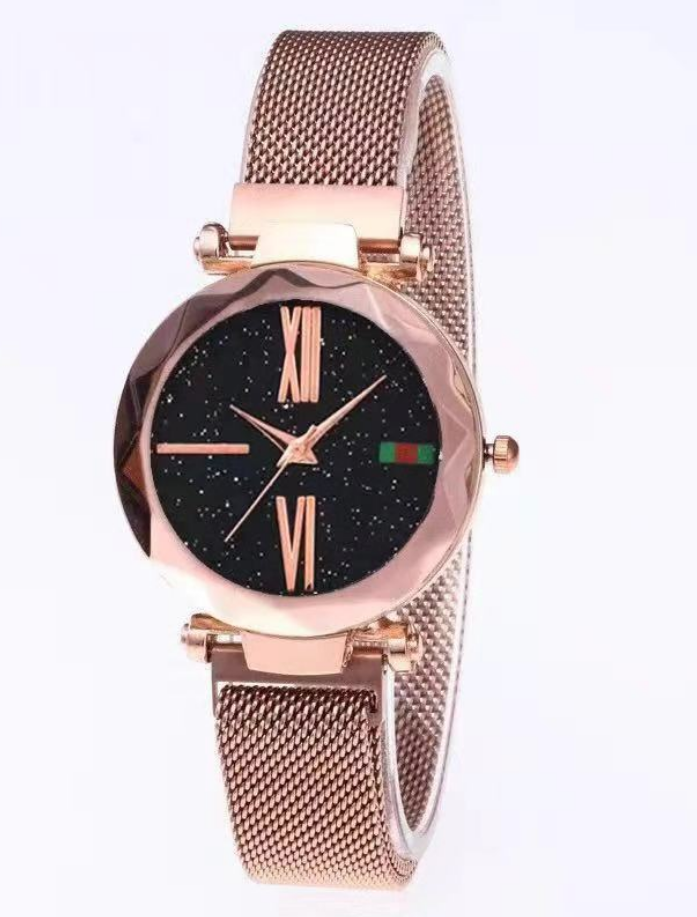 Luxury Women Watches Mesh Ladies Clock Magnet