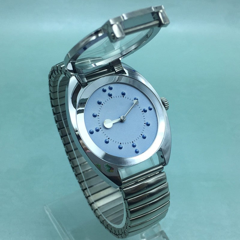 Men's And Women's Flip Touch Braille Watch