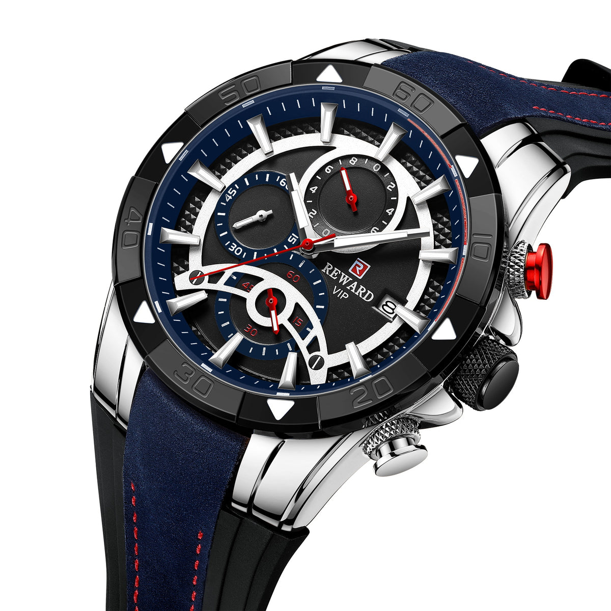 Men's Watch Calendar Watch Tape Quartz Watch