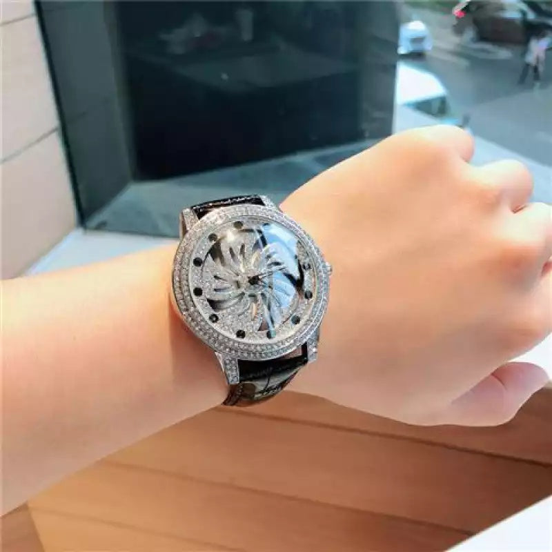 Time Comes To Revolve Student Couple Watch Rotating Waterproof