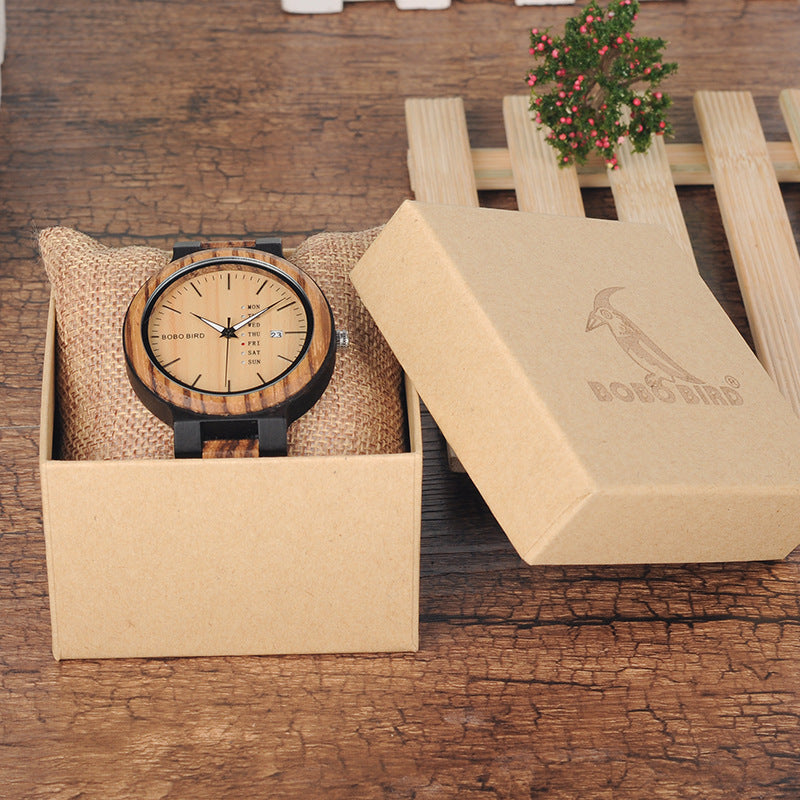 Men's Casual Wooden Watch