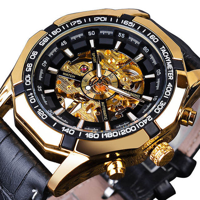 Hollow men's automatic mechanical watch