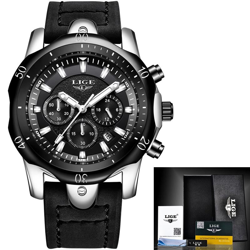 LIGE men's quartz watch