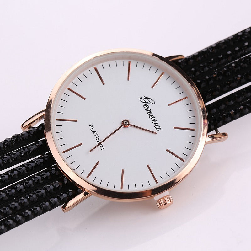 Fashion Geneva Flowers Watches Women Dress