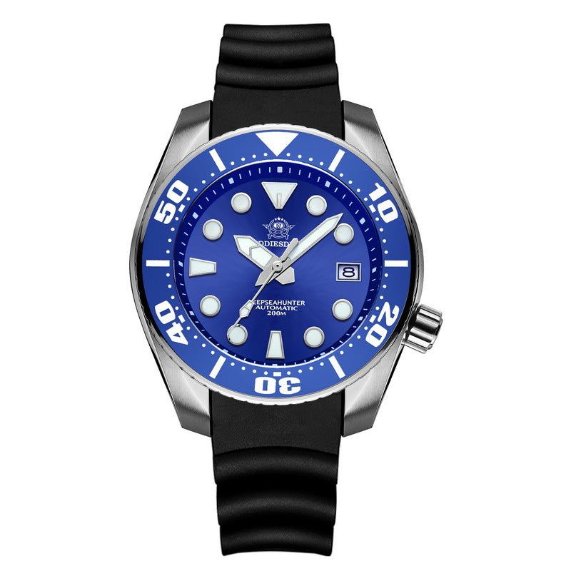 Shi Fully Automatic Mechanical Luminous Waterproof Steel Watch