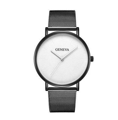 Mesh belt watch Men's fashion popular simple watch ultra-thin style Mesh belt watch