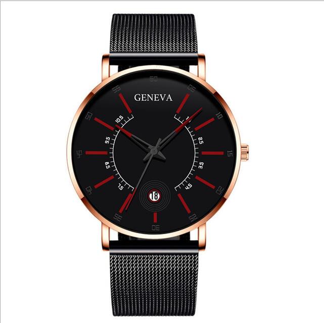 Fashion men's business watch quartz watch classic creative calendar watch