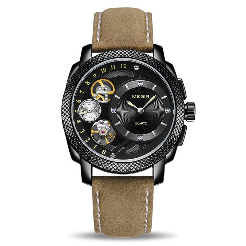 Men's Watch Non-mechanical Watch Fashion Sports Hollow Watch